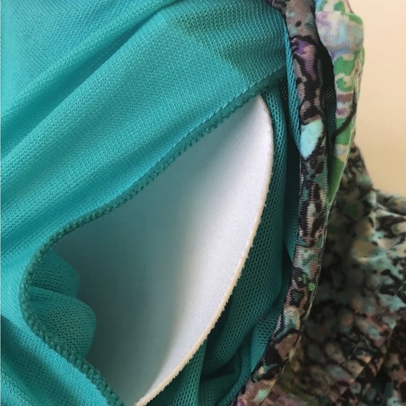 Aerin Rose Signature Viper Strapless Underwire Banded Blouson Swim Top Size 8DD - Picture 9 of 14